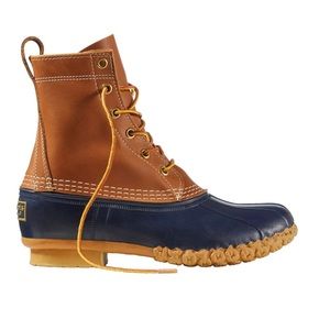 LL Bean Navy Duck Boots, 8in